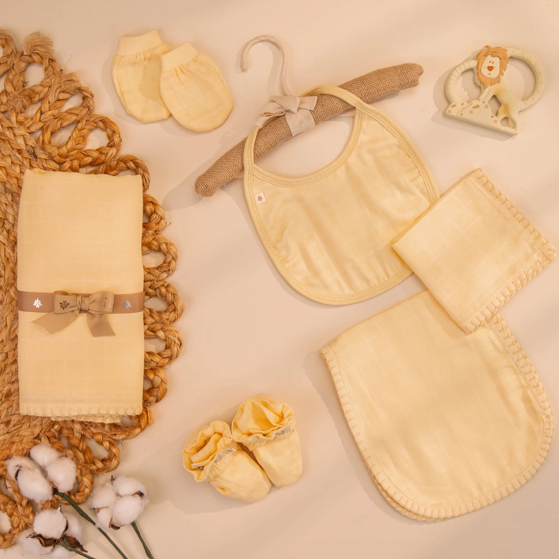 Komal Aavran Baby Swaddles Butter Cup Yellow