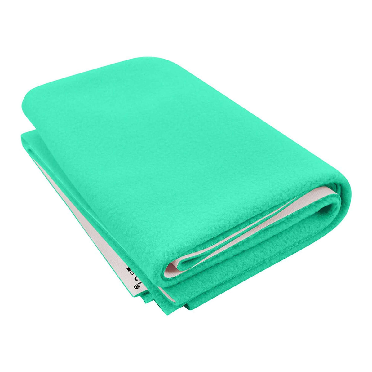 Polka Tots Velvet Mint Green Waterproof & Reusable Baby Bed Protector Absorbent Mat Dry Sheet (Medium)