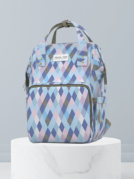 Polka Tots Diaper Bag Large Capacity With 17 Pockets For Moms & Dads - Checks