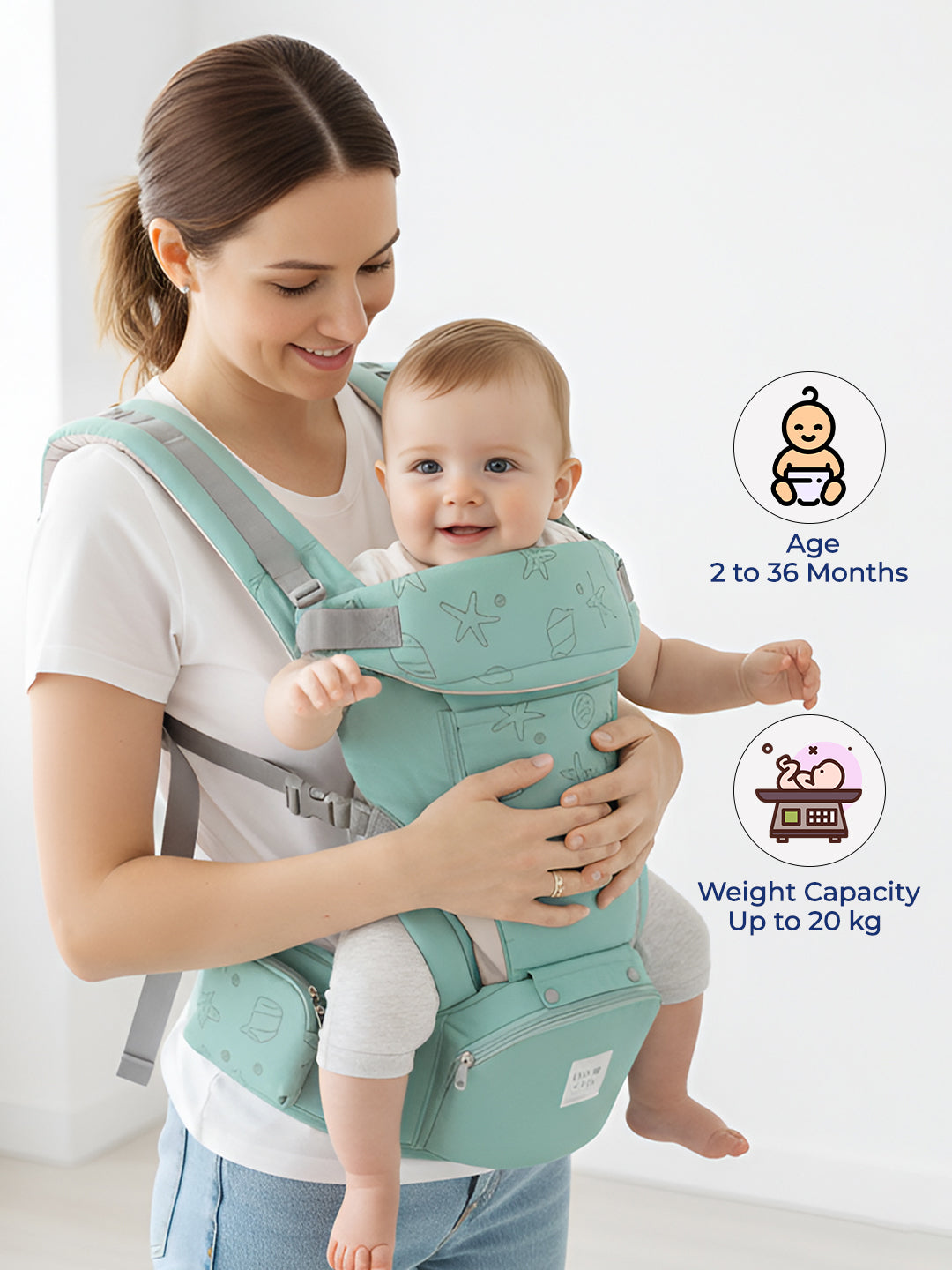 Polka Tots Unisex Green Baby Carrier