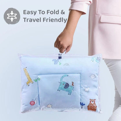 R for Rabbit Snuggy Cozy Baby Bedding With Blanket & Pillow And Odour Free Sky Blue