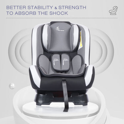 R for RABBIT Jack N Jill Baby Car Seat For 0 To 5 Years Black Grey