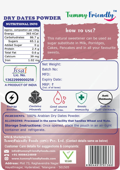 TummyFriendly Foods Dry Dates Powder for babies kids, Dates powder for baby, Kharek powder