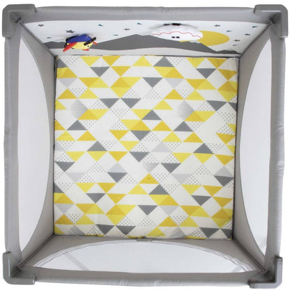 Joie Cheer Baby Playpen – Breathable Mesh Sides, Removable Mattress for Sleep & Play, Side Zipper Entry, Foldable with Carry Handle, Plush Toys Included – from Birth to 15 kg