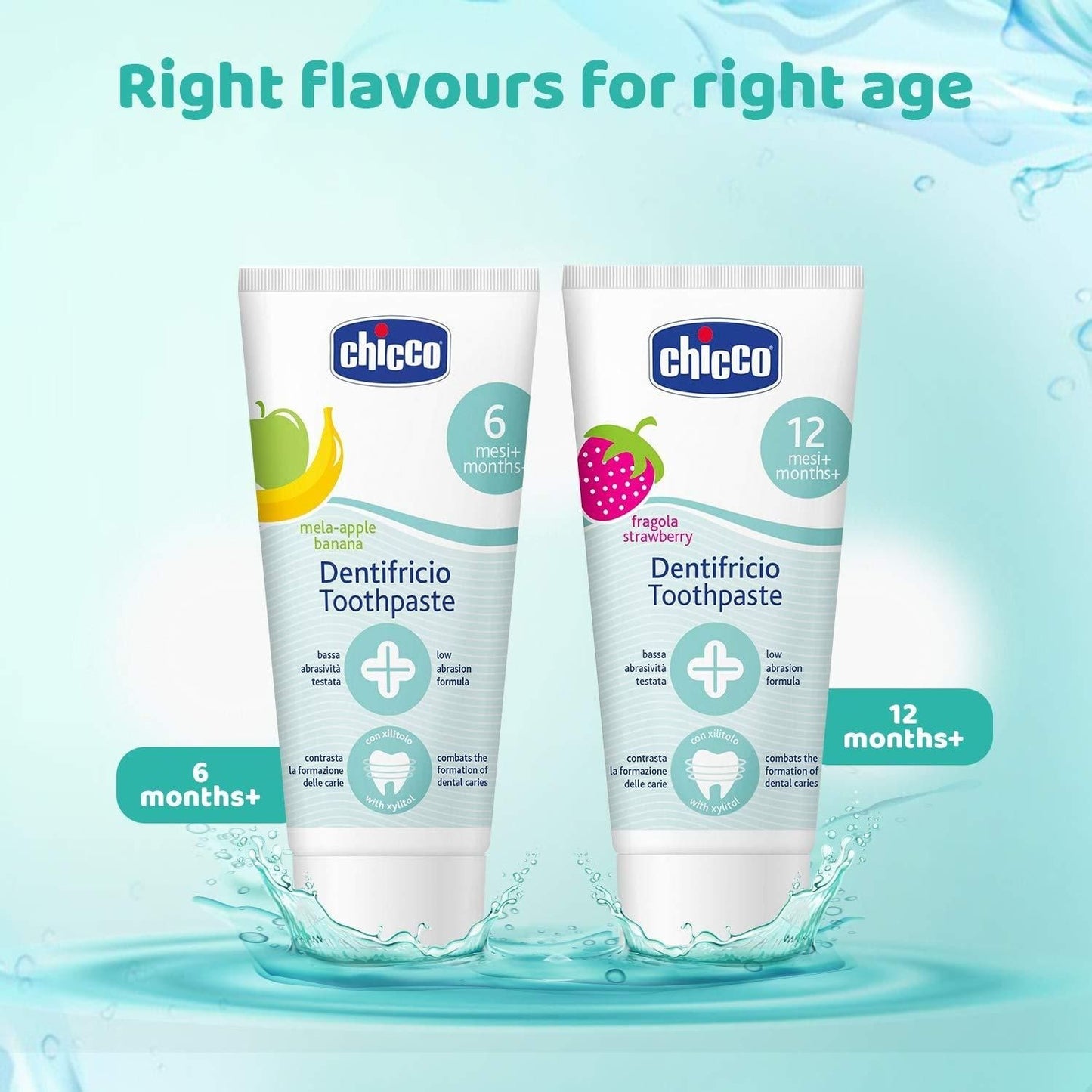 Chicco Toothpaste Strawberry - No Fluoride (12m+) (50gm)