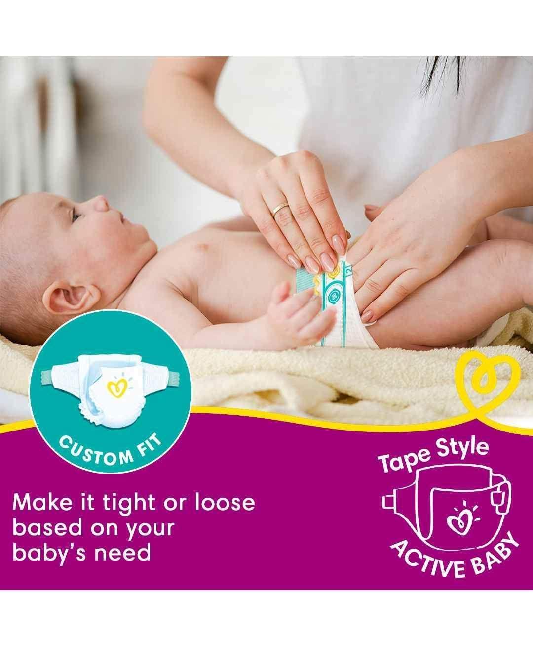 PAMPERS ACTIVE BABY MEDIUM 6-11KG 62'S