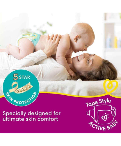 PAMPERS ACTIVE BABY MEDIUM 6-11KG 62'S
