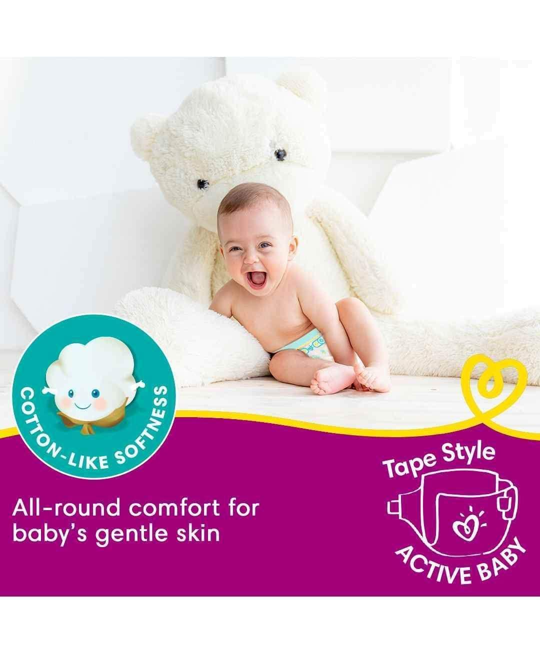 PAMPERS ACTIVE BABY MEDIUM 6-11KG 62'S