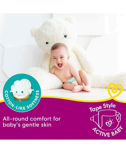 PAMPERS ACTIVE BABY MEDIUM 6-11KG 62'S