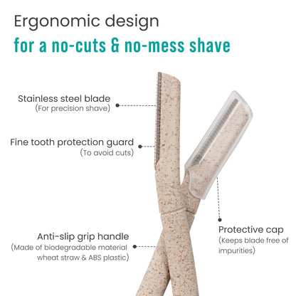 Sirona Facial Razor for Women 1 Razor |Face Razor, Upper Lips Hair Removal, Eyebrow Shaper & Dermaplaning