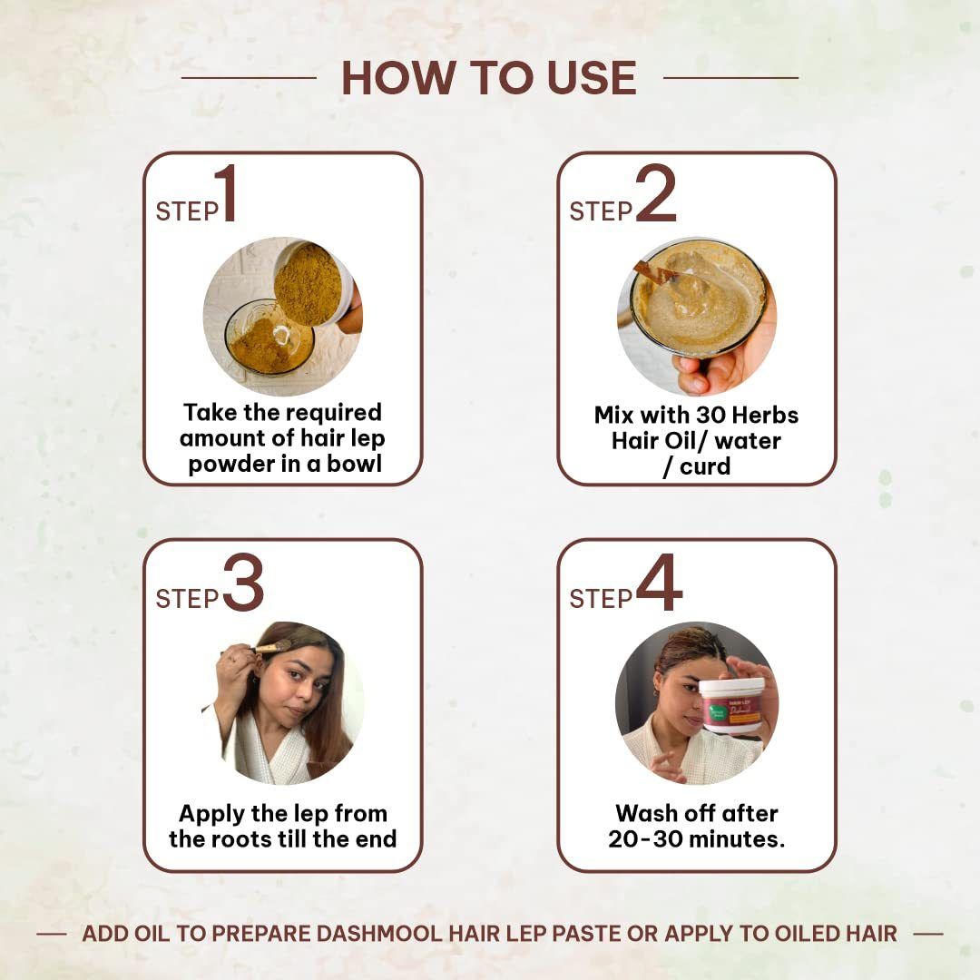 Mother Sparsh Dashmool Hair Lep Powder Pre Shampoo 60 gm