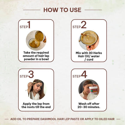 Mother Sparsh Dashmool Hair Lep Powder Pre Shampoo 60 gm