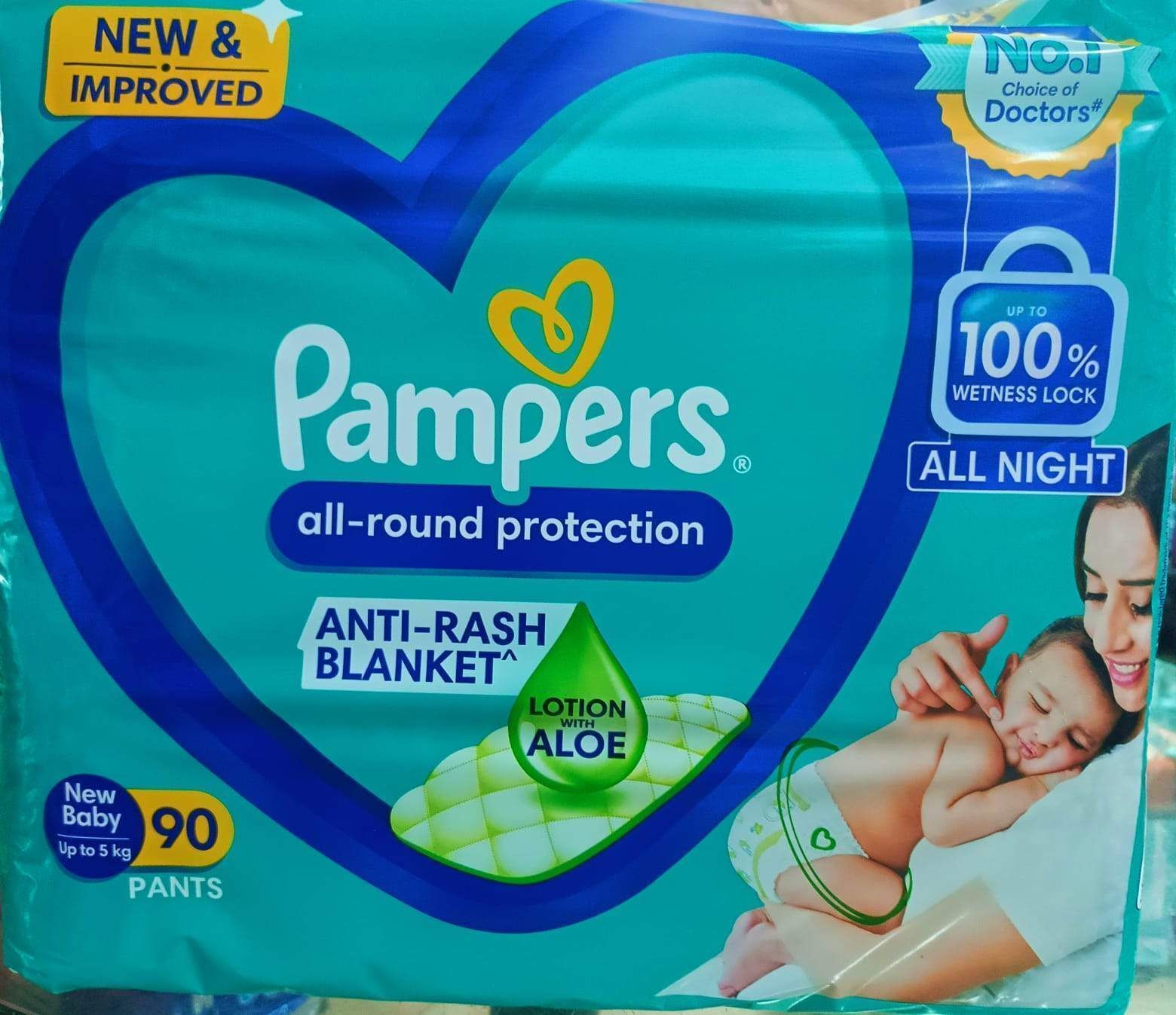 Pampers All round Protection Pants, New Born baby (XS), 90 Count