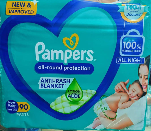 Pampers All round Protection Pants, New Born baby (XS), 90 Count
