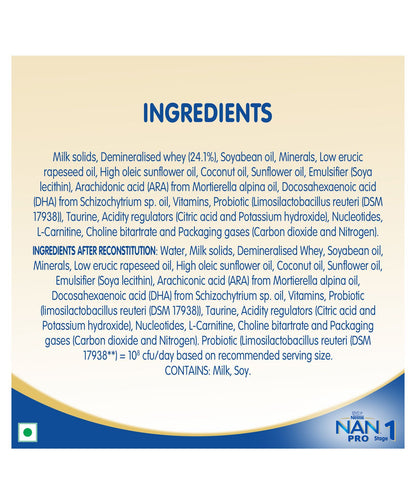 Nestle Nan Pro 1 Infant Formula Powder Upto 6 Months Refill