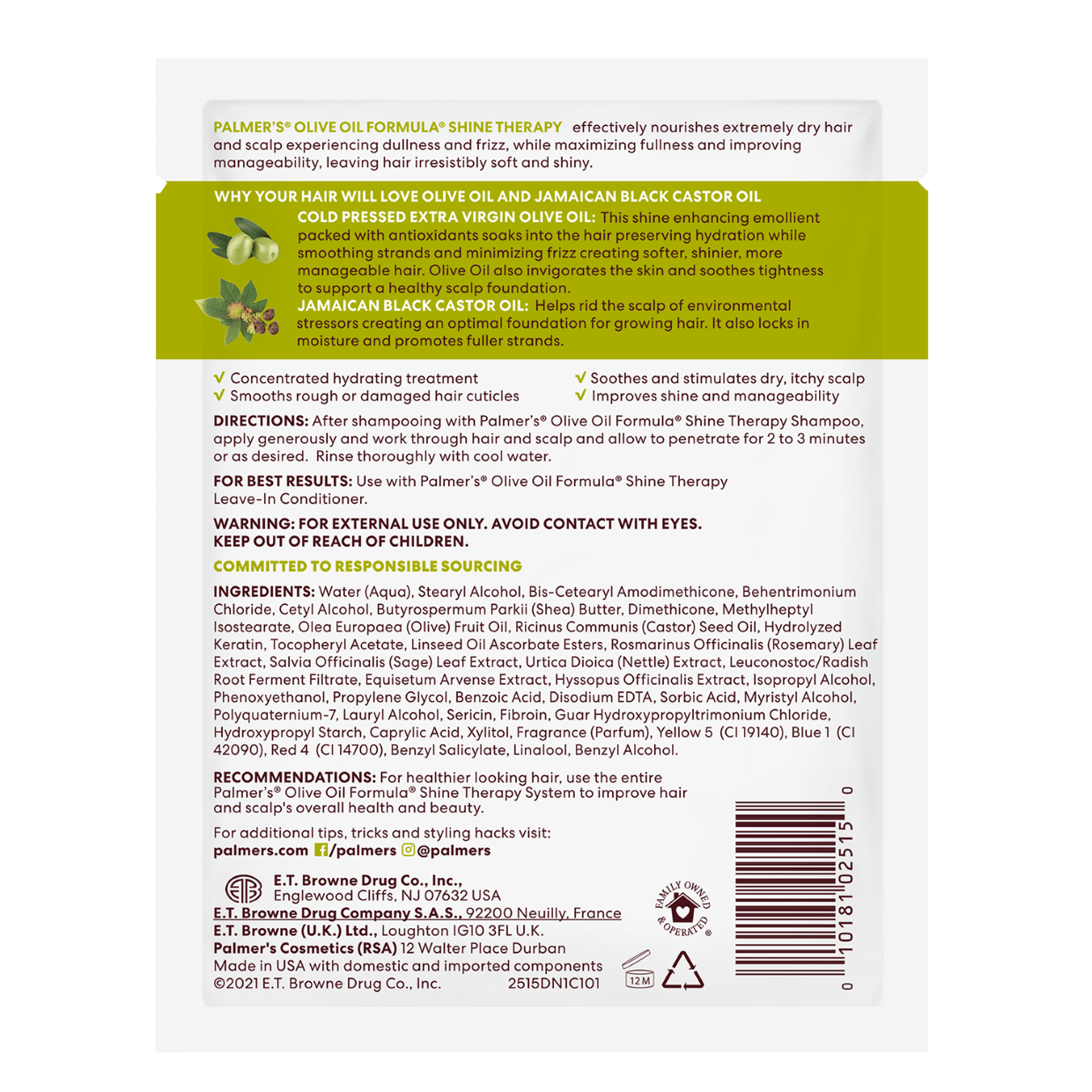 Palmer's Olive Oil Formula Deep Conditioner Pack 60gm