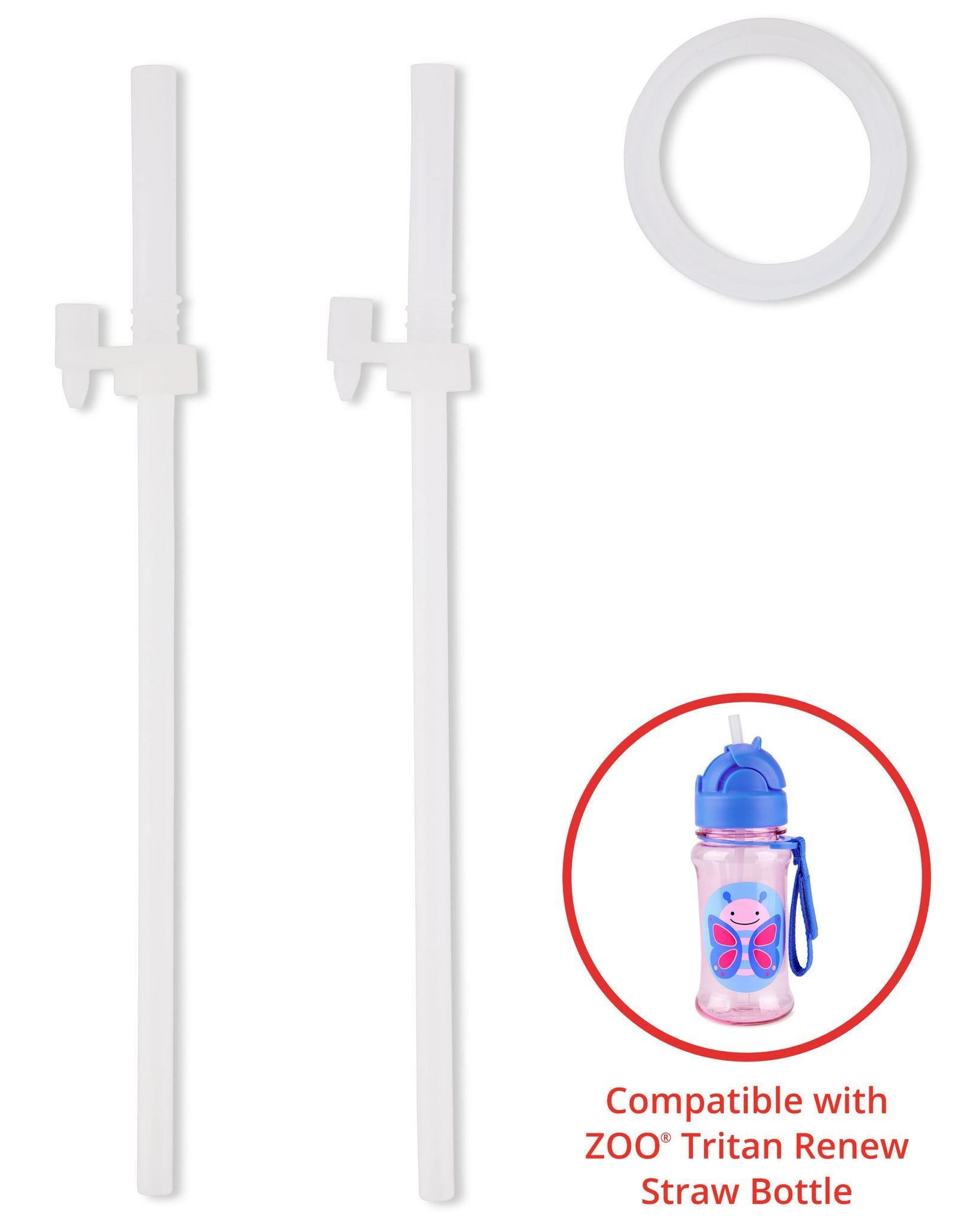 Skip Hop Zoo Extra Straws 2pk Tritan Renew