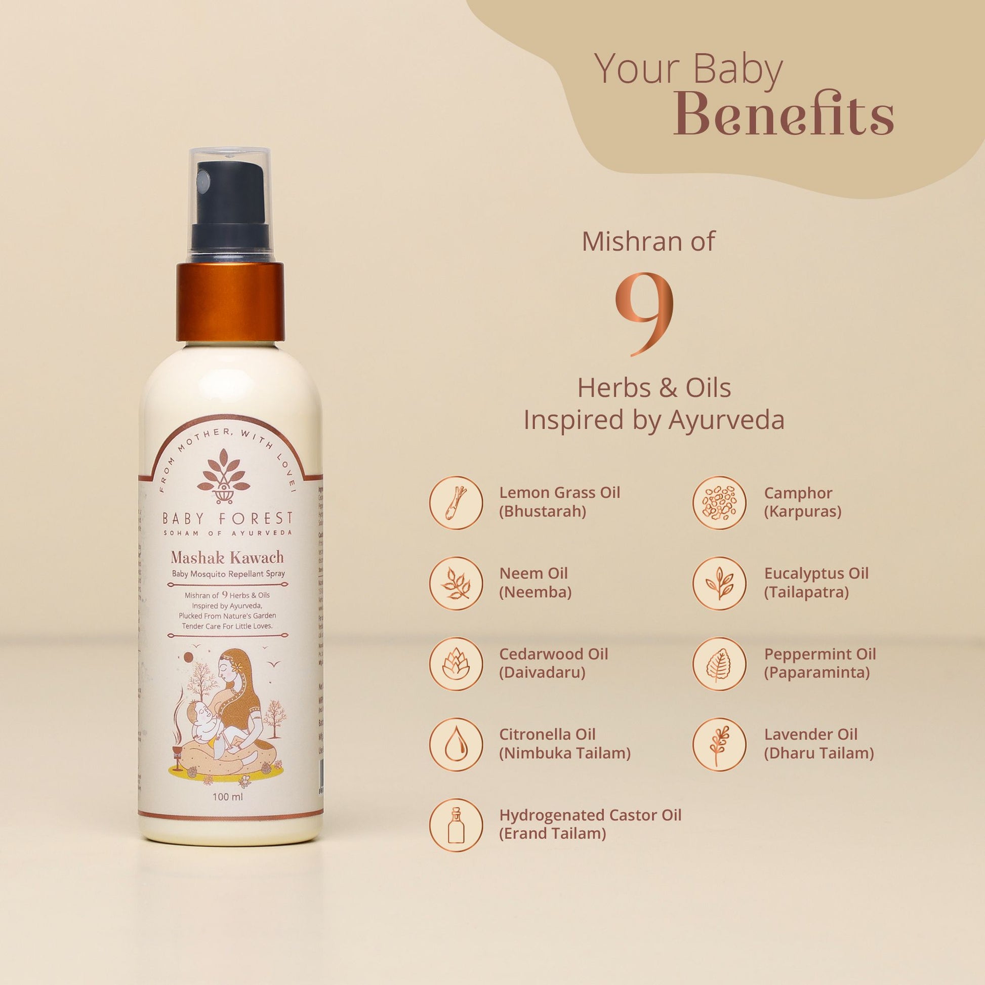 Mashak Kawach Baby Mosquito Repellant Spray