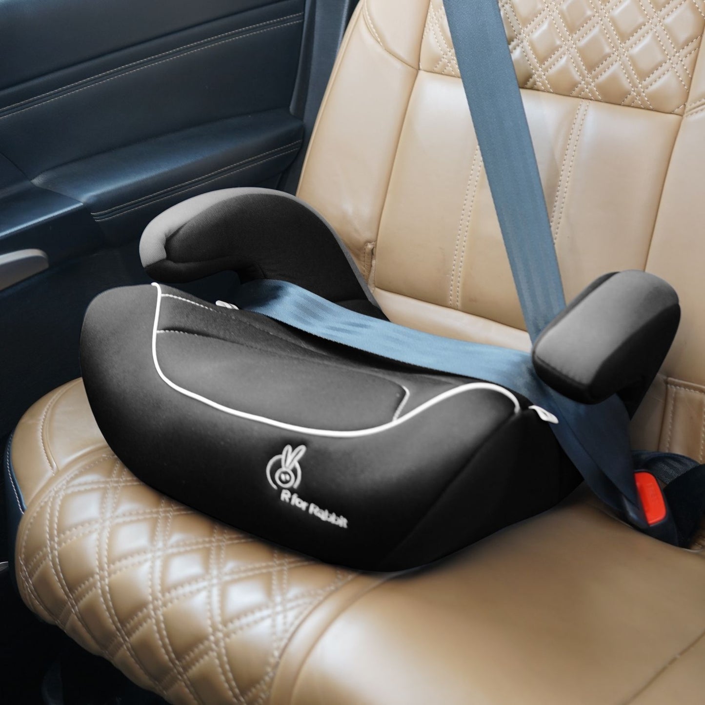 R for Rabbit Little Jack Elite Booster Car Seat For 3 To 12 Year Kids (Black Grey)