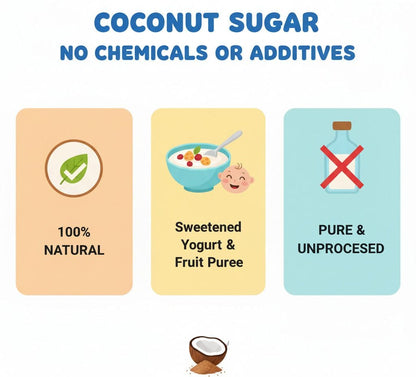 Tummy Friendly Coconut Sugar, Natural, Chemical-Free. Healthy Sugar Substitute