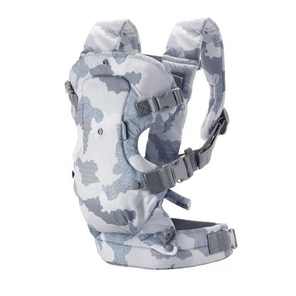 Infantino Flip 4-in-1 Convertible Carrier with Adjustable Ergonomic seat, Head Support, Shoulder Straps, and Waist Belt, 4 Ways to Carry, Can Carry (3.6-14.5 Kgs), Camo