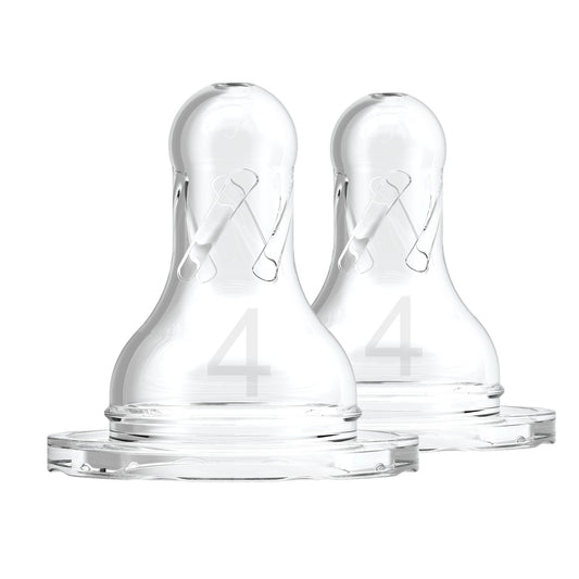 Dr. Brown's Level 4 Silicone Narrow Nipple, 2-Pack