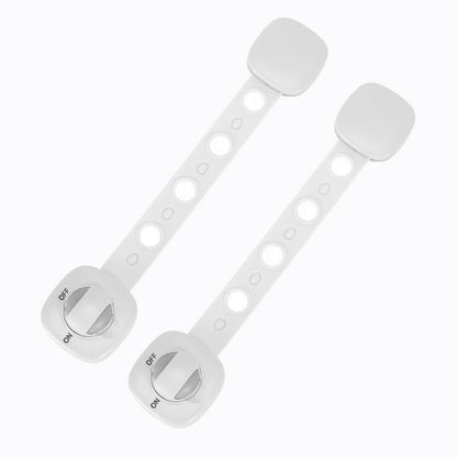 StarAndDaisy Furniture Safety Locks for Kids - Pack of 2, Strong and Adhesive Child Safety Locks for Drawers, Cabinets, Fridge, Cupboard Lock, Baby Proofing Product (White)