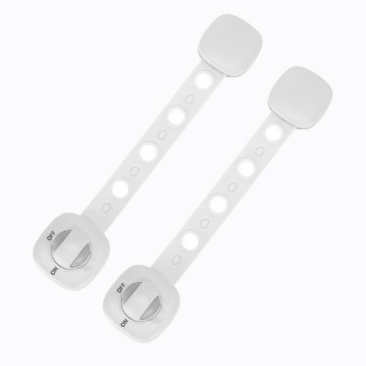 StarAndDaisy Furniture Safety Locks for Kids - Pack of 2, Strong and Adhesive Child Safety Locks for Drawers, Cabinets, Fridge, Cupboard Lock, Baby Proofing Product (White)