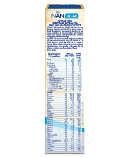 Nestle Nan Lo-Lac Infant Formula Powder (200 gram)