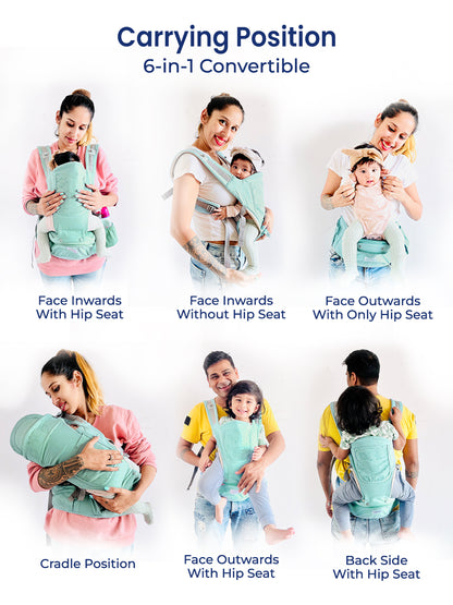 Polka Tots Unisex Green Baby Carrier