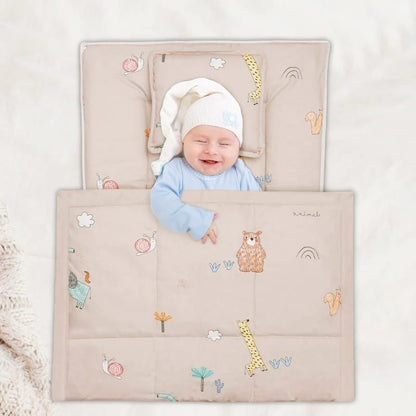 R for Rabbit Snuggy Cozy Baby Bedding With Blanket & Pillow And Odour Free Tan Brown