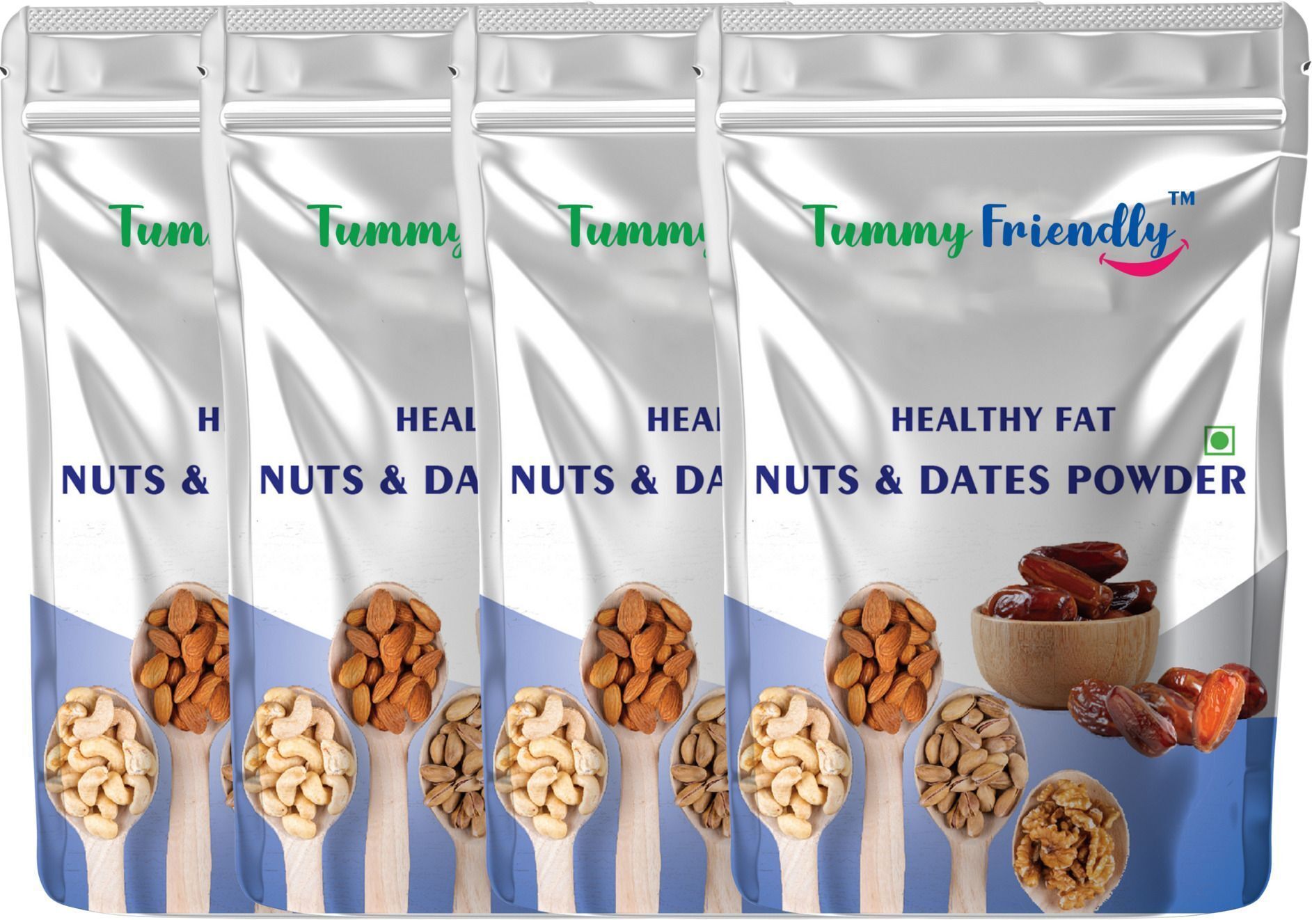 TummyFriendly Foods Premium Nuts and Dates Powder |Healthy Fat Natural Sweetener (100g each pack)