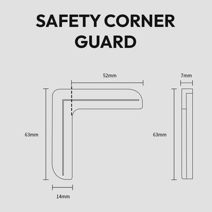 StarAndDaisy Baby Corner Protectors – Soft Edge & Corner Guards for Child Safety on Tables, Desks, and Cabinets - Pack of 4 Grey - (L-Shaped)
