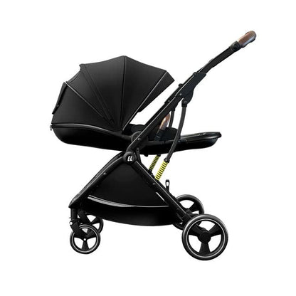 StarAndDaisy Coballe Baby Stroller, 2 in 1 High Landscape Convertible Reversible Bassinet Pram for Infant, Foldable Aluminum Alloy Pushchair with Adjustable Backrest, 3D Suspension (Green)