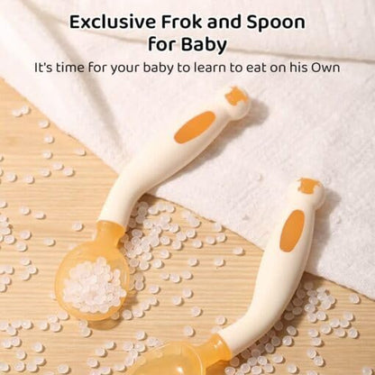 StarAndDaisy Stainless Steel Divided Baby Plates for Babies (Orange-Cream)