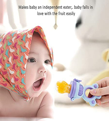 StarAndDaisy Baby Fruit Feeder Nibbler for 0 to 12 Months/Baby Fruit Feeding Nipple and Teether - Blue