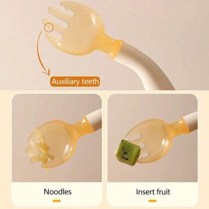 StarAndDaisy Stainless Steel Divided Baby Plates for Babies (Orange-Cream)