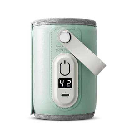 StarAndDaisy Bottle Warmer for Baby / Toddlers, Water Warmer with Adjustable Temperature Control Portable & USB, Constant Temperature Control Technology, Baby Feeding Bottle Warmer for Travel Outdoor -Green