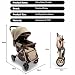 StarAndDaisy Baby Strollers / Pram for 0-3 Year Boys & Girls with Foldable Design, Food Tray, 4 Wheel Suspension, Easy to Convertible& Adjustable Seat, 5 Point Safety Belt, Light Weight & Convenient-Beige