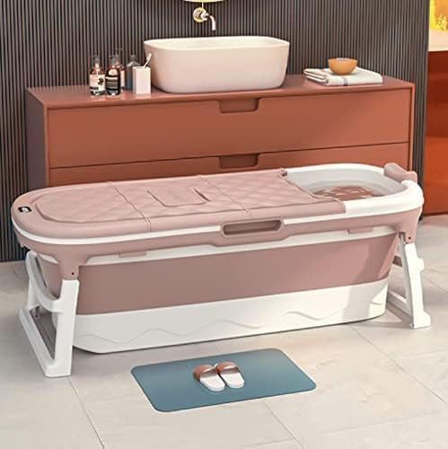 StarAndDaisy Bath Tub With Foldable Bathtub for kids & Adults with Space Saving, Kids Folding Bathing Tub Girls & Boys & Parents, Multi Purpose Bath tub, Size 149 X 50 X 61 (Pink)