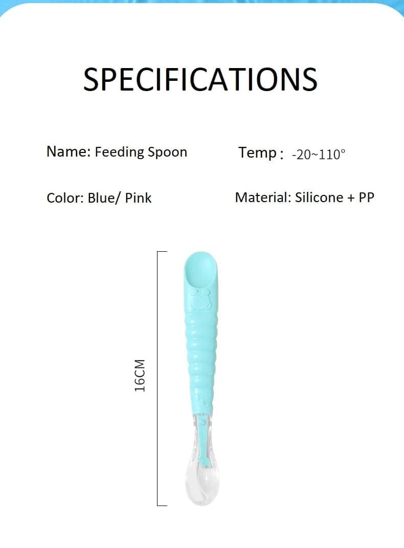 StarAndDaisy Baby Feeding Spoon with Scraper (Sky Blue)2-in-1 spoon blue