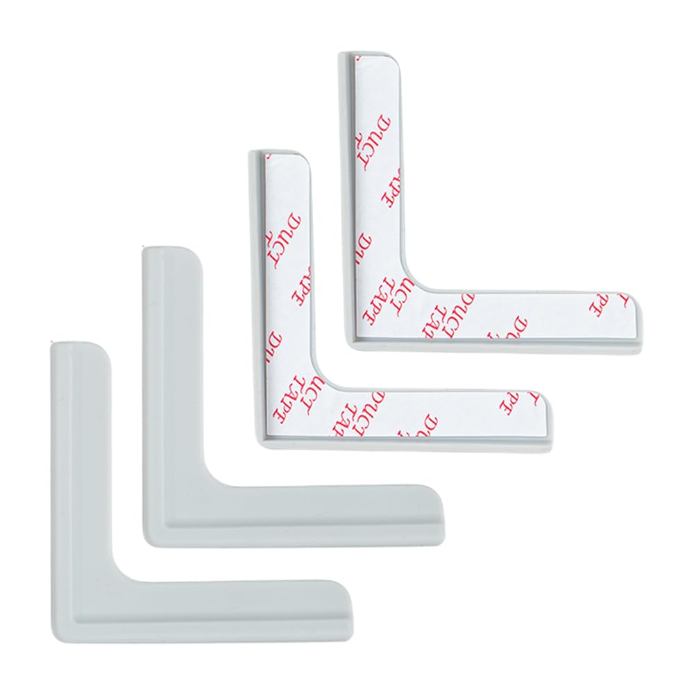 StarAndDaisy Baby Corner Protectors – Soft Edge & Corner Guards for Child Safety on Tables, Desks, and Cabinets - Pack of 4 Grey - (L-Shaped)