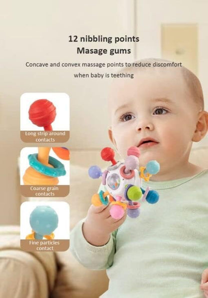 StarAndDaisy Baby Teether And Pacifier Combo: Soothing Oral Care Set For Infants - Bpa-Free Silicone Teethers & Orthodontic Pacifiers - Safe, Soft, And Easy To Clean(Assort),Pacifier,Grey