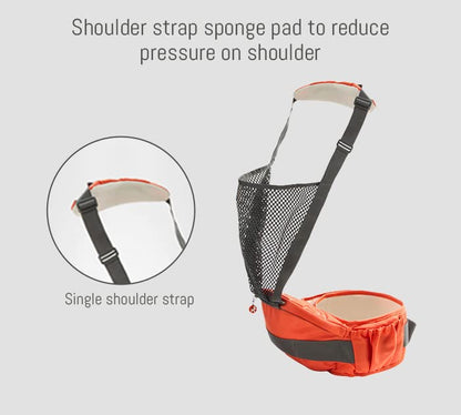 StarAndDaisy Baby Deer Series 6 in 1 Multipurpose Strong Baby Carrier with Upgraded Breathable Air Fabric & Ergonomic Design Coushion Padding for Baby Comfort (Orange)