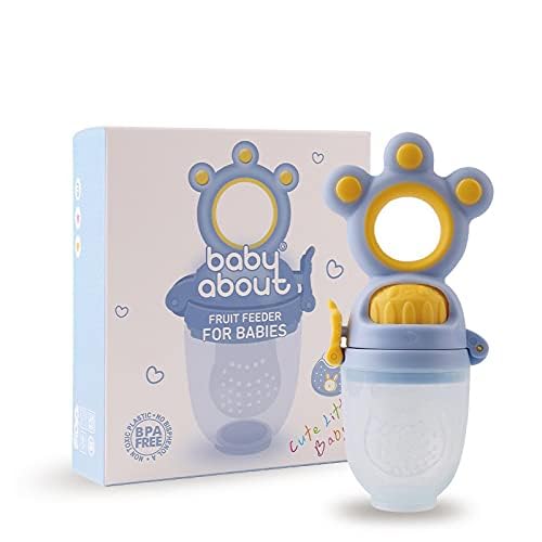 StarAndDaisy Baby Fruit Feeder Nibbler for 0 to 12 Months/Baby Fruit Feeding Nipple and Teether - Blue
