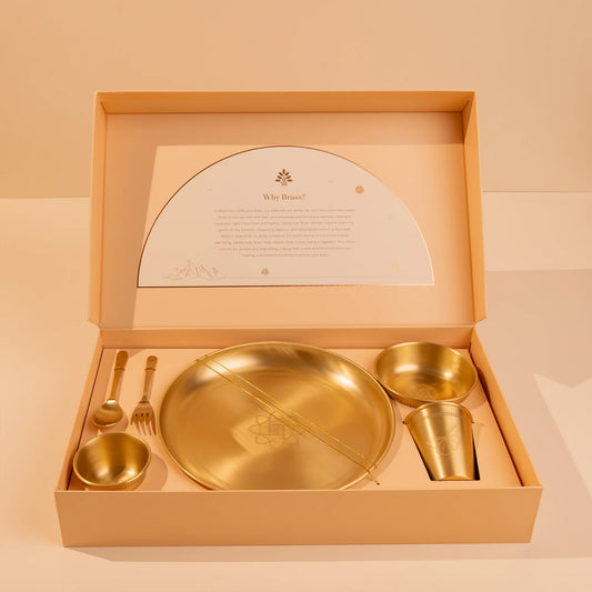 Nanhi Dawat Brass Dining Set for Kids