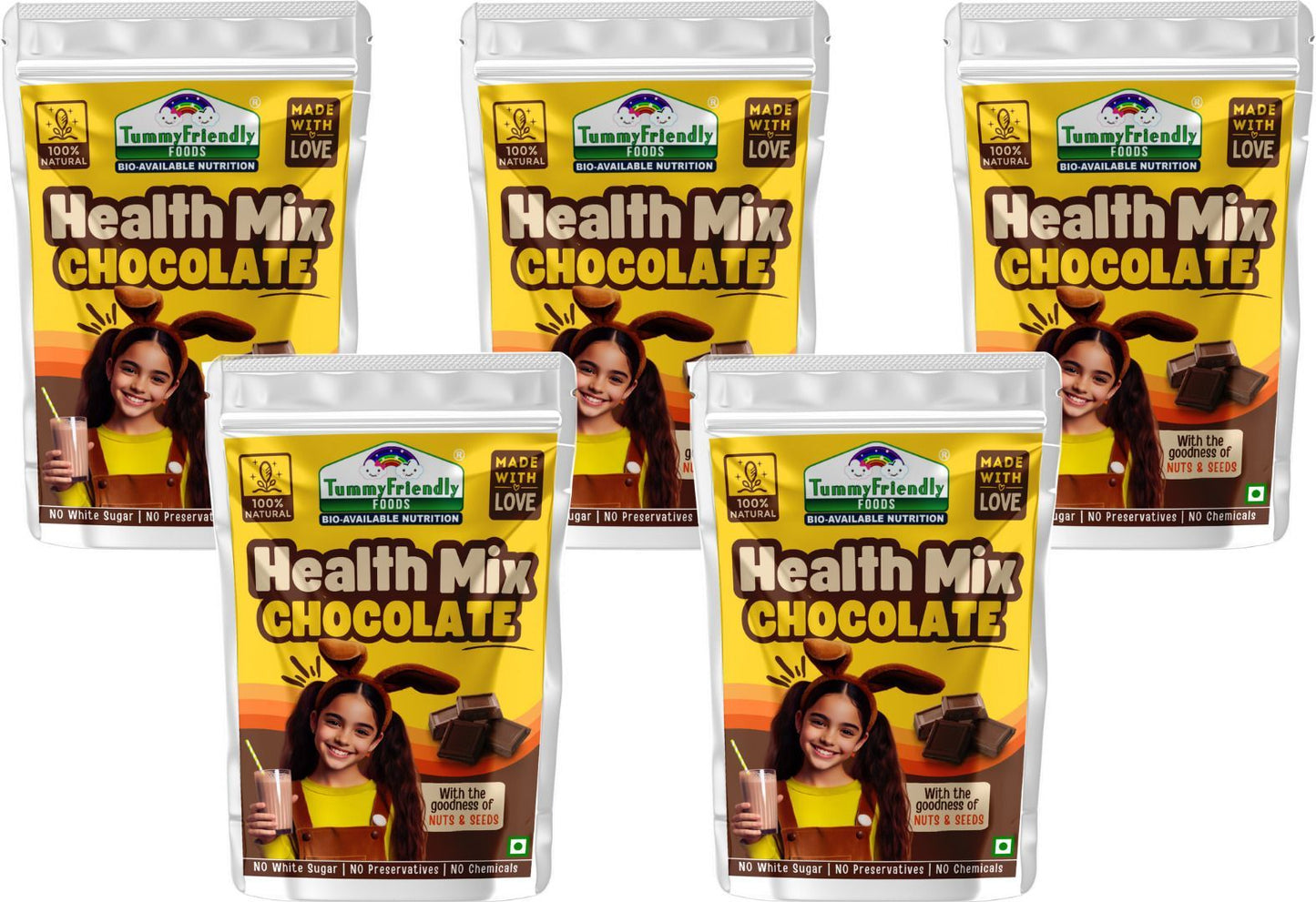Tummy FriendlyFoods Toddler Cereal Organic Chocolate Health Mix (Each pack 100g)
