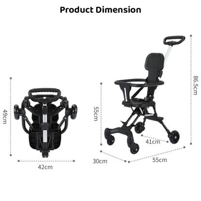 Staranddaisy Stroller For Baby Boy & Girl 0 To 3 Years / Premium Travel Baby Stroller / Lightweight & Foldable / 360° Rotating Seat / Reclining Backrest / Adjustable Handlebar / Secure Five-Point Harness- Yellow