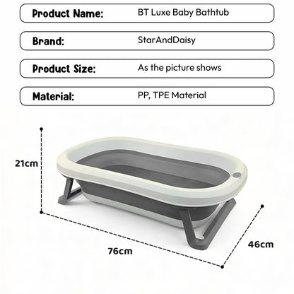 StarAndDaisy Baby Bath Tub for 0 to 5 Years/Bath Tub for Kids 0-3 Years, Tub for Girls & Boys with Foldable Legs, Easy to Store -Grey