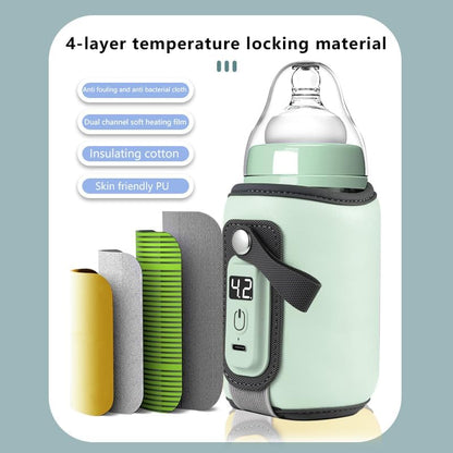 StarAndDaisy Baby Electric Bottle Warmer with Constant Temperature Technology/Portable Insulated USB Baby Milk Bottle Warmer-Blue
